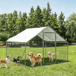 Poulailler en acier avec clôture, cage imperméable en forme de cloche, enclos pour poulets à usage extérieur, poulailler accessible - Product Image 4