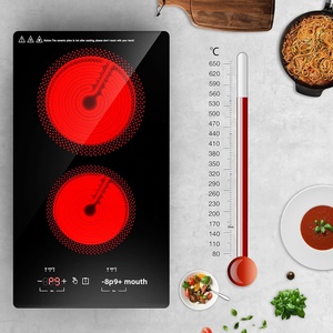 Table de cuisson électrique GTKZW à <span class=keywords><strong>2</strong></span> brûleurs, 12 pouces, à poser/encastrer, commande tactile, verrouillage enfant, minuterie, protection contre la surchauffe, 2100W, 120V - Product Image 2