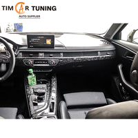 Accesorios Interiores de Fibra de Carbono Personalizables 2017-2024 B9 B9.5 A4 S4 A5 S5, Kit de 7 Piezas para Cubrir el Panel del Tablero y las Puertas del Automóvil