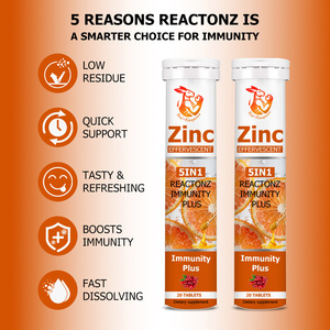 Comprimés effervescents de zinc à marque privée : Complément pour la récupération et la recharge à chaque gorgée, stimule l'immunité, comprimés savoureux et rafraîchissants - Product Image 4