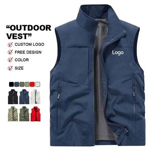 Wholesale <b>Men's</b> <b>Vests</b> Casual Waterproof Zipper Sports Sleeveless Jacket Outdoor Multi-purpose Hiking Company Work Neutral <b>Vest</b> - Product Image 3