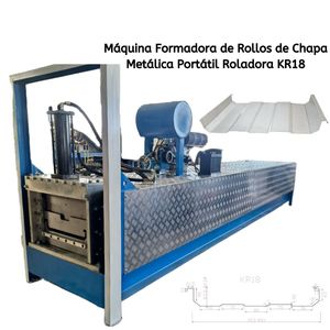 Roladora tipo hidráulico portátil KR18 KR24 Standing Seam Warehouse Factory Máquina para hacer azulejos Máquina formadora de rollos de hoja de techo - Product Image 2