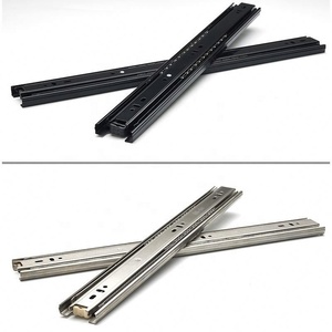 YONFIA-Guías de rodamiento de bolas de alta calidad, riel deslizante de cierre suave silencioso para <span class=keywords><strong>cajón</strong></span>, de acero inoxidable, alta resistencia, negro - Product Image 6