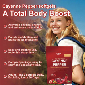 Offre Spéciale : Complément de Capsules Molles de Poivre de Cayenne OEM – Soutient les Veines des Jambes, le Cœur et les Vaisseaux Sanguins avec Betterave et Berbérine – 240 Gélules - Product Image 5