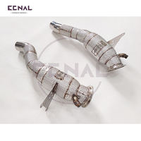 Ecnal pour Ferrari 458 4.5L 2011-2014, collecteur d'échappement en acier inoxydable Gintani avec isolateur et résonateur