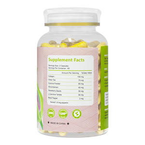 Kapsul Penunjang Metabolisme Teh Hijau Kelapa yang Ampuh untuk Wanita, Pembakar Lemak dan Produk Pelangsing - Product Image 3