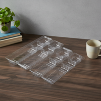 Conteneurs en plastique transparents rectangulaires pour le transport de plantes, épaisseur