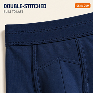 Boxers pour hommes avec logo <span class=keywords><strong>personnalisé</strong></span>, taille mi-haute, en coton modal extensible, respirants, anti-frottement, pour le quotidien, le sport, les voyages d'affaires - Product Image 5