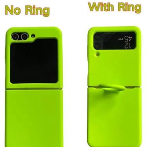 Funda de Silicona Líquida de Lujo con Correa de Neón, Antigolpes, con Cordón y Agarre para Teléfono, para Z Flip 3/4/5/6, Estilo Ins, Corazón 3D - Product Image 2