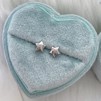 Pendientes de Plata Vintage con Diseño de Corazón, Elegantes para Mujer, Bañados en Rodio, Ideales para Fiestas, Combinables con Todo, Sencillos, Frescos y Miniatura