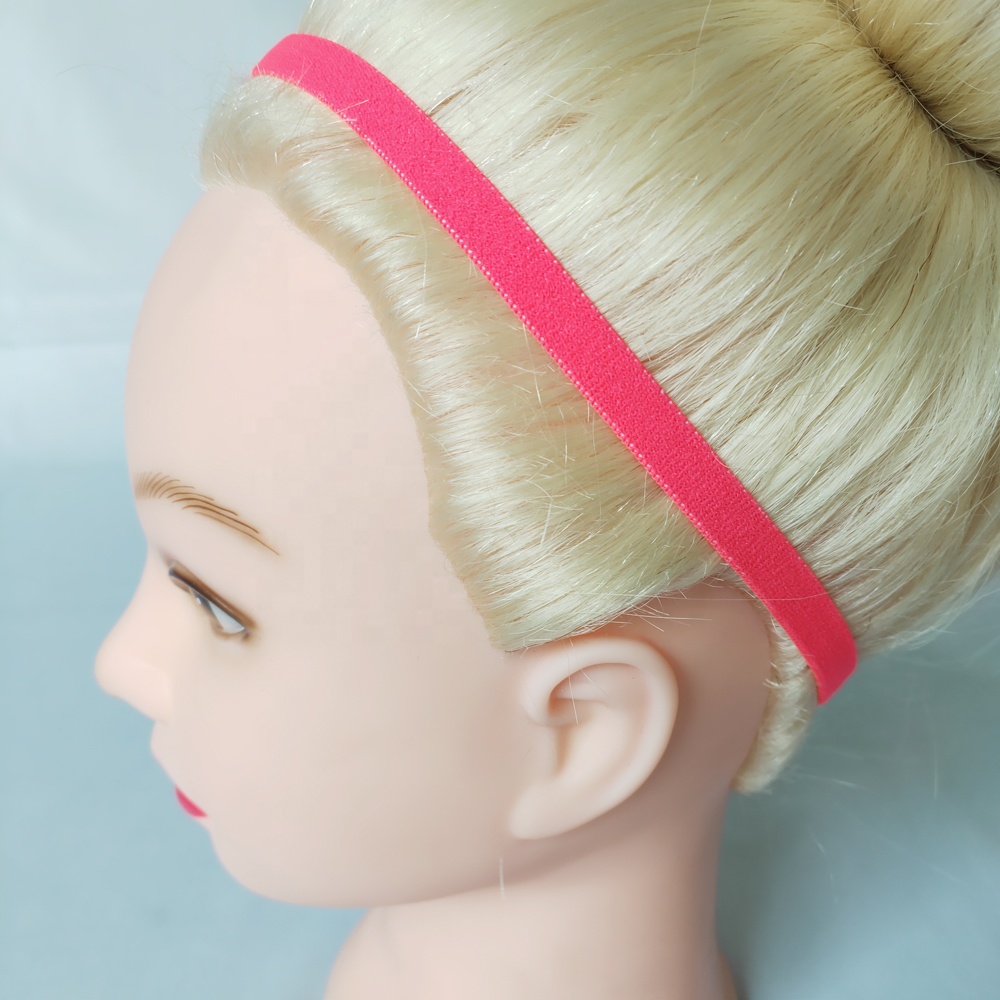 Оптовая продажа, ярких цветов, Нескользящие аксессуары для волос для бега и футбола, резинки для волос для йоги, эластичная простая повязка на голову