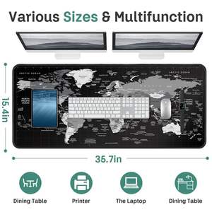 Tapis de souris de bureau complet avec carte du monde, tapis de souris personnalisé de grande taille, design personnalisé, imprimé, graphique de trading boursier, tapis de souris de jeu, tapis de souris de bureau - Product Image 2