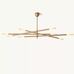 Lámpara <span class=keywords><strong>de</strong></span> Araña Móvil RHOEM <span class=keywords><strong>Rousseau</strong></span> <span class=keywords><strong>de</strong></span> 8 Luces con Varillas Grabadas, Lámpara <span class=keywords><strong>de</strong></span> Araña para Sala <span class=keywords><strong>de</strong></span> Estar, Escalera, Decoración del Hogar - Product Image 6