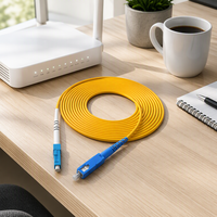 Cordon de raccordement en fibre optique monomode LC-SC de qualité réseau, flexible pour intérieur, FTTH, 3m 5m 10m, garantie 1 an, 1310/1550nm