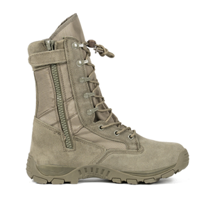 Botas de Desierto Negras DFB0109 para Campamento y Senderismo al Aire Libre, Botas Tácticas de Cuero Negro - Product Image 2