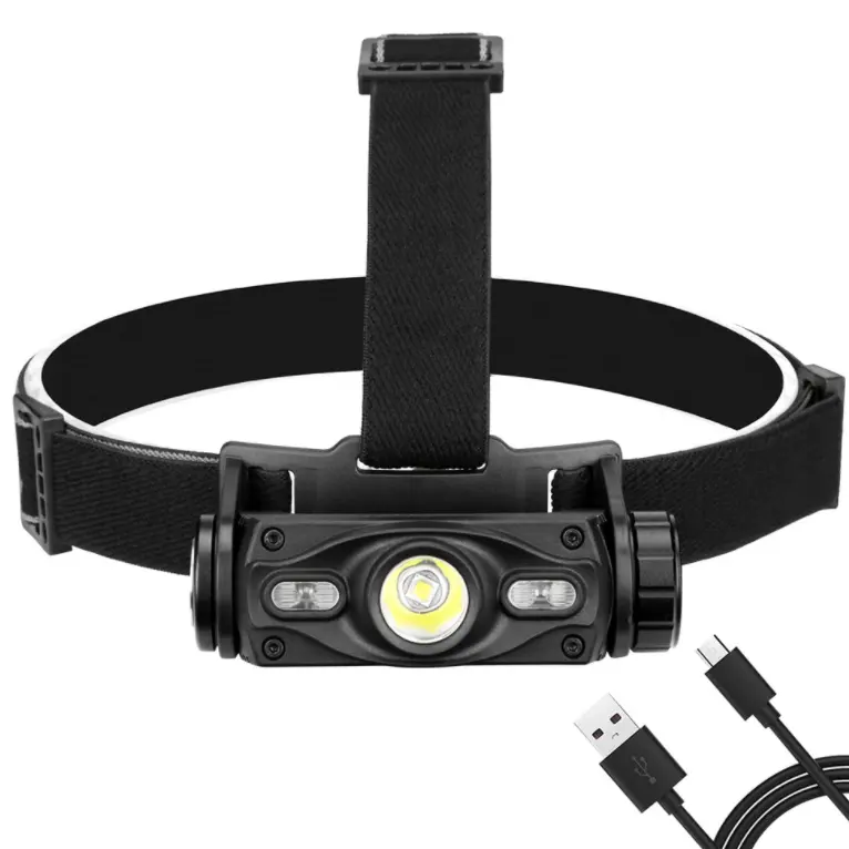 10W Aluminum Rechargeable Head Torch P50 Red Blue Flashing Quality Emergency Powerful Hunt Headlamp 800 Lumen LED Headlight