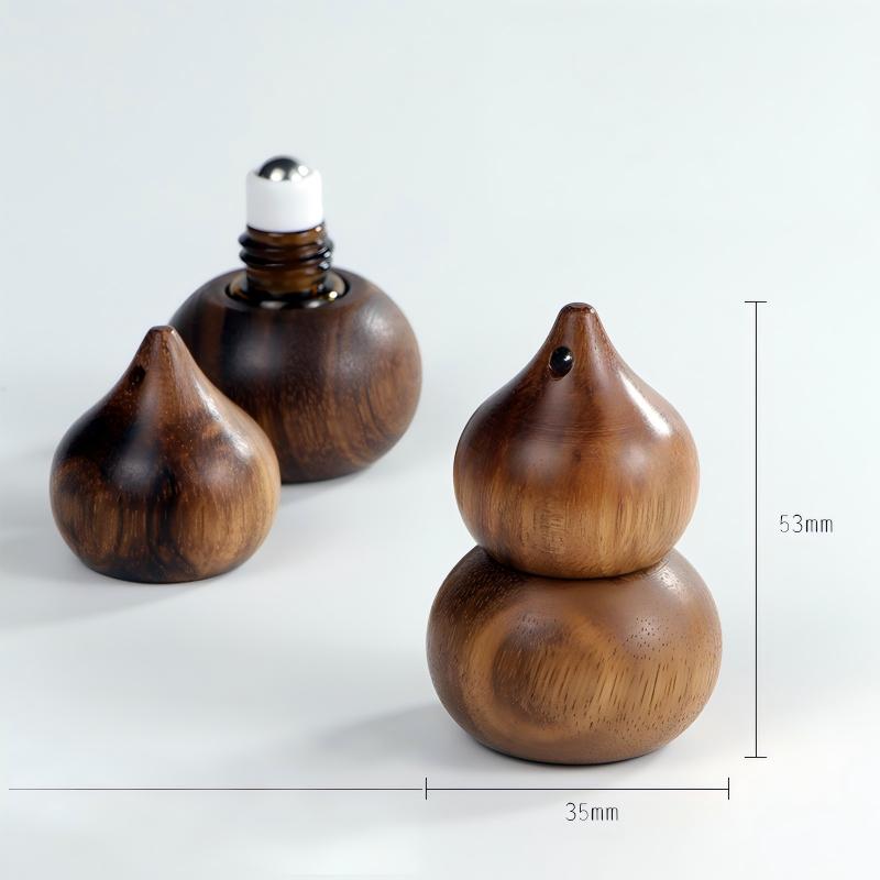 Congo black walnut gourd roller bottle
