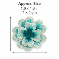 Applique brodée 3D trèfle à quatre feuilles menthe, fleur en dentelle soluble dans l'eau à coudre pour vêtements, robes, sacs et projets DIY