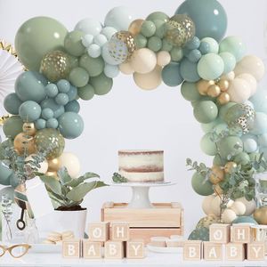 Vintage grüne Hochzeit Ballon Girlande Bogen Kits Hochzeit Ballon Bogen Hintergrund für Party Dekorationen Latex Ballon Girlande Set - Product Image 5