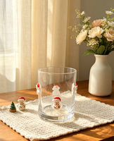 Verre à jus personnalisé avec logo transparent résistant à la chaleur pour smoothies, cocktails, emballage cadeau quotidien, promotionnel