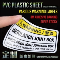 Autocollants adhésifs en film PVC personnalisés, étiquettes de code QR, panneaux d'avertissement, autocollants de table transparents mats, utilisation agricole personnalisée