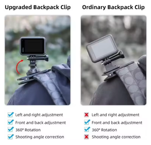 Ringteam pour DJI Action Sports Camera Backpack Mount avec Clip de sangle d'épaule Fixation de la poitrine <span class=keywords><strong>Gopro11</strong></span> 10 9 8 7 Camera Accessory - Product Image 4