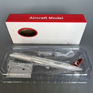 Comando vocale/Touch/vibrazione LED lampeggiante 30cm Diecast giocattoli per bambini in resina B777 aerei delle compagnie aeree turche con luci e ingranaggi a LED - Product Image 3