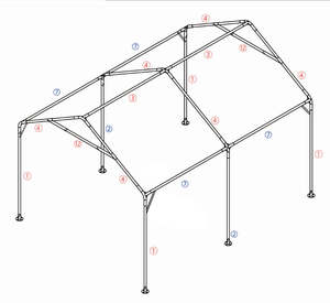 पोर्टेबल 3x3 मीटर फोल्डेबल पॉप अप गज़बो बीच पार्टी व्यापार प्रदर्शन के लिए टेंट विज्ञापन तम्बू - Product Image 5