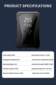 เครื่องช่วยสตาร์ทรถยนต์ Yesper P2 รุ่นปรับแต่งพิเศษ ความจุแบตเตอรี่ 23800 มิลลิแอมป์ พร้อมปั๊มลมเติมลมยาง 22 ลิตร/นาที สำหรับรถยนต์และมอเตอร์ไซค์ในกรณีฉุกเฉิน - Product Image 6