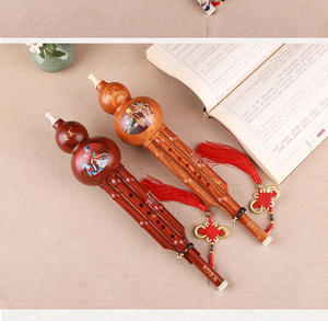 Instrumento Musical duradero de grado de rendimiento profesional para principiantes <span class=keywords><strong>Hulusi</strong></span> C Key Bb <span class=keywords><strong>Hulusi</strong></span> cucurbit flauta botella calabaza seda - Product Image 4