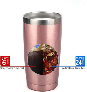 Borracce in acciaio inox isolato doppia parete viaggio Tumbler durevole isolato tazza di caffè tazza termica con coperchio - Product Image 4