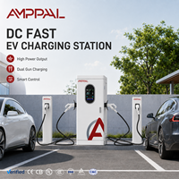 Station de recharge rapide DC intégrée à quatre pistolets AMPPAL 160 kW-320 kW CCS1/CHAdeMO/CCS2/GB/T, refroidissement par air forcé, protection IP54