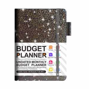 Customized <b>A5</b> Submonth Planner Business Style Hardcover <b>Notebook</b> Cash Budget Week Plan PU Paper School Gifts Available - Product Image 5