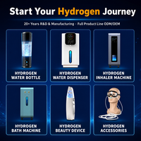 PHYFLOW Gobelet d'eau riche en hydrogène à double cœur, auto-nettoyant, USB, à poser sur comptoir, 2L, 3000PPB, basse fréquence, avec logo personnalisé, cadeau de Noël