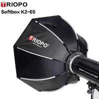Triopo Softbox K2 65cm Libération Rapide Bowen Mount Octogon Softbox Extérieure Softbox pour Flash