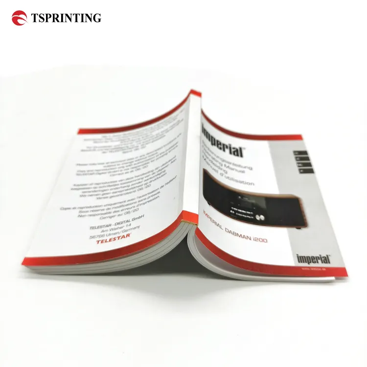 Ücretsiz örnekleri özel kapaklı kitap baskı hizmetleri kitap baskı üreticisi broşürler tarafından mükemmel bağlı manuel talimatlar
