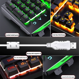 Lvkidron USB Có Dây 104 Keycaps Máy Tính Klavye RGB Đèn Nền Chơi Game Bàn Phím Với Điện Thoại Di Động Người Giữ Điện Thoại Cho PC Máy Tính - Product Image 5