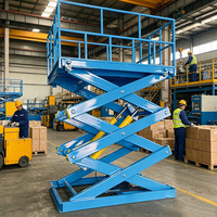 Plateforme élévatrice hydraulique fixe ultra-mince à ciseaux, installée de manière permanente, pour chantier de construction