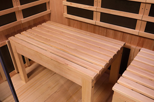 Cabina de Sauna Infrarroja Grande para 4 Personas, Sauna Interior de Madera de Hemlock con Infrarrojos Lejanos, Bluetooth y Luces LED - Product Image 2