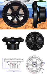 Système audio pleine gamme - Haut-parleurs marins 2 voies résistants aux intempéries vendus par paires + tableau de bord d'origine d'usine Hasda - Product Image 3