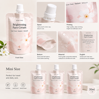 Pochette souple à bec verseur personnalisée avec logo OEM, 30 ml-5 L, étanche, en plastique souple, pour crème cosmétique et soins de la peau