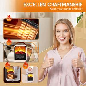 Mini chauffage électrique 1000W avec <span class=keywords><strong>thermostat</strong></span> chauffage rapide prise EU/UK/US protection contre la surchauffe en matière plastique - Product Image 2