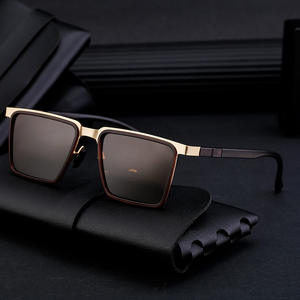 Lunettes de soleil carrées pour hommes My-8037, monture noire, verres TAC, protection UV400, style Instagram, protection solaire classe 2, origine Taizhou - Product Image 3
