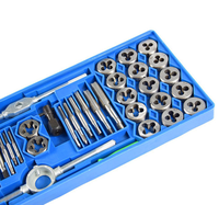 Kit de taraudage et de filetage professionnel en acier au carbone, 40 ou 110 pièces, métrique et SAE, M2-M18 M3-M12