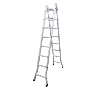 WEIKEN 2x8 Marches Échelle en aluminium à deux charnières Escada Aluminio Multiproposito Échelle de <span class=keywords><strong>pied</strong></span> pliable de type A Splay - Product Image 1