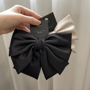Grand nœud papillon en satin coréen mignon <span class=keywords><strong>XXL</strong></span> pour femmes, <span class=keywords><strong>pince</strong></span> à <span class=keywords><strong>cheveux</strong></span> - Product Image 2