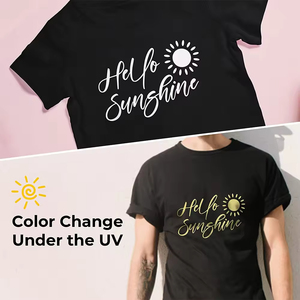 Diylobby Vinyle HTV à changement de couleur UV à changement de couleur Vinyle de transfert de chaleur Lumière du soleil pour T-shirts pour <span class=keywords><strong>Cricut</strong></span> <span class=keywords><strong>ou</strong></span> Silihoutte <span class=keywords><strong>Cameo</strong></span> - Product Image 3
