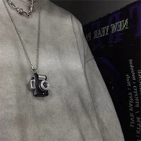 Nouveau Collier Tendance Créatif en Acier Inoxydable Plaqué Or avec Diamants et Lumières LED Rose & Noir, Caméra Discrète Intégrée - Cadeau