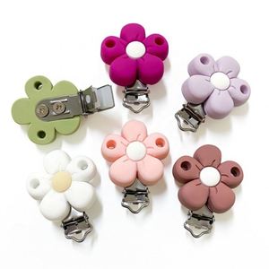 Clips y Cadenas de Silicona para Chupetes, con Diseño de Flores, Masticables, No Tóxicos, para Bebés, 10 Colores, para Accesorios DIY, Venta al Por Mayor - Product Image 6
