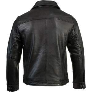 Boston Harbour 2.0 Men's New Zealand Lamb Leather Fashion <b>Car</b> Coat <b>Jacket</b> Black SFM1898 - Product Image 4